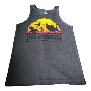 Disney World Lion king No Worries Animal Kingdom Mens Sleeveless Shirt Tank SZ M